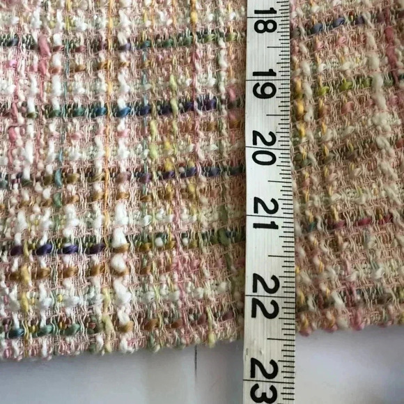 Kasper Petite pink/ivory tweed pencil zipper back skirt size 6 petite - Picture 9 of 11